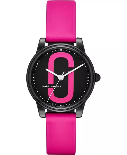 Marc Jacobs Corie Black IP and Pink Watch 36mm