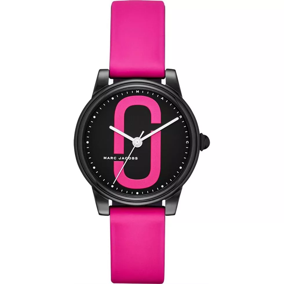 Marc Jacobs Corie Black IP and Pink Watch 36mm
