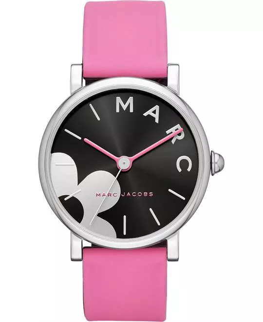 Marc Jacobs Pink Silicone Watch 36mm