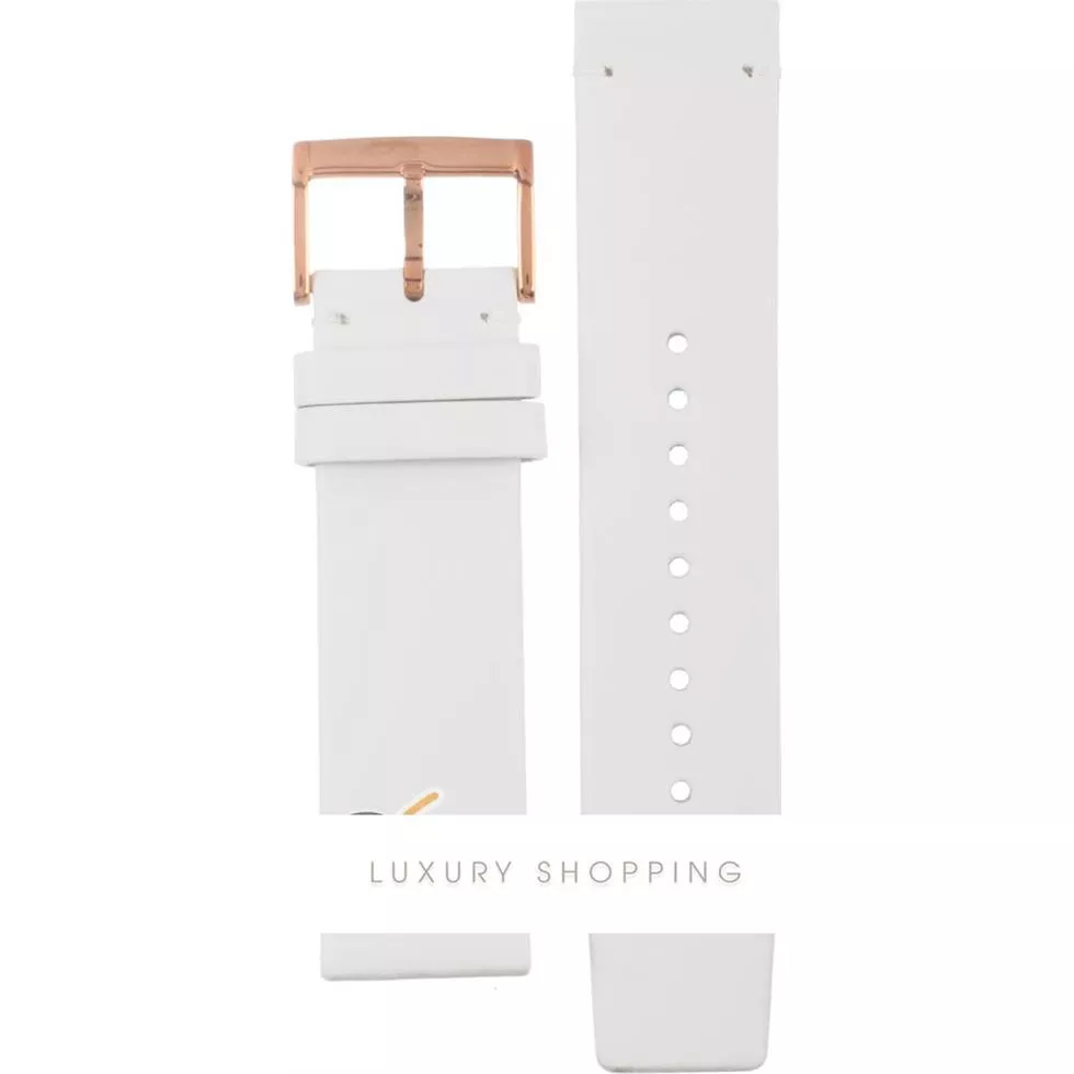 Marc Jacobs Straps Henry Xlarge White Leather Strap 22mm 