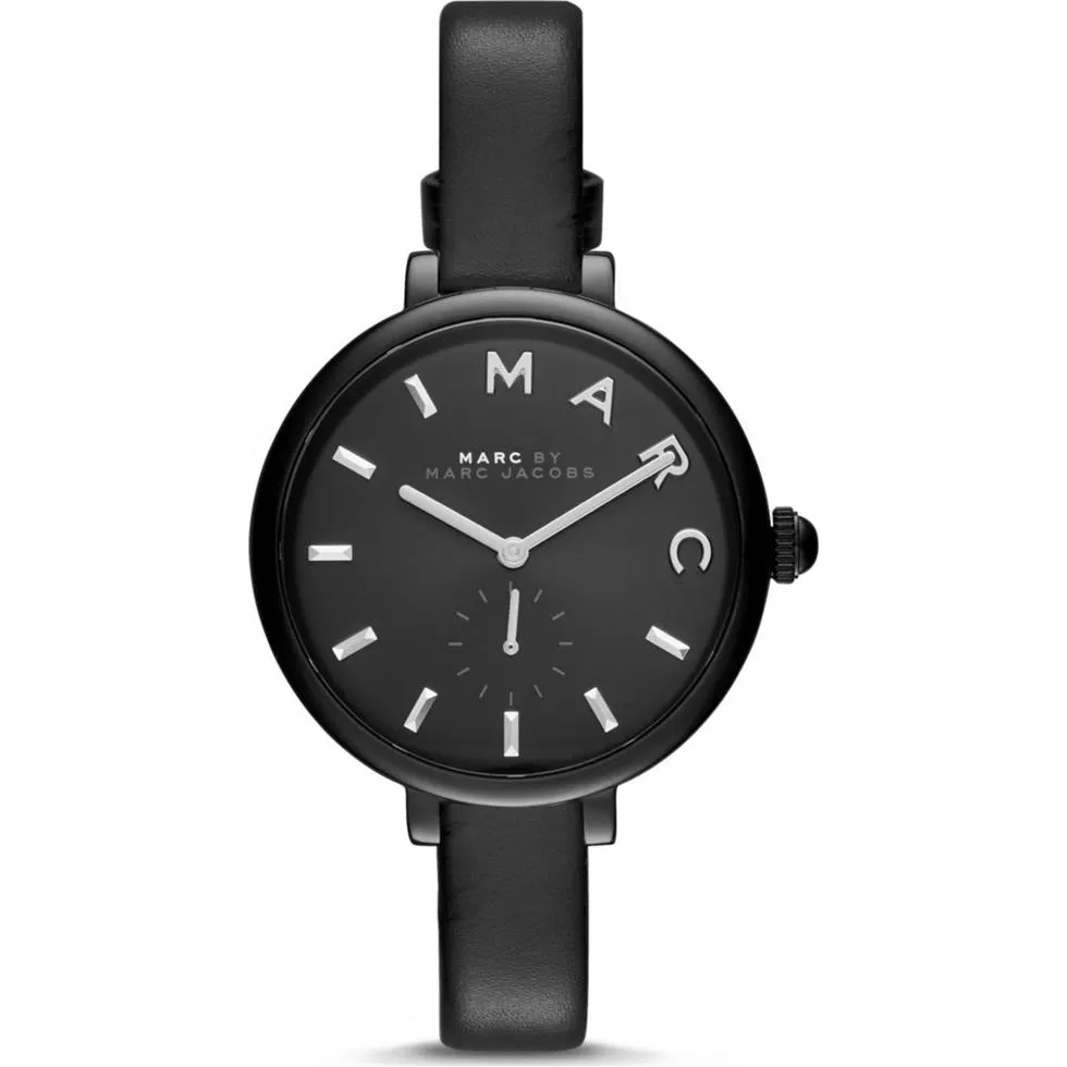 Marc Jacobs Women's Sally Black Leather Watch 36MM
