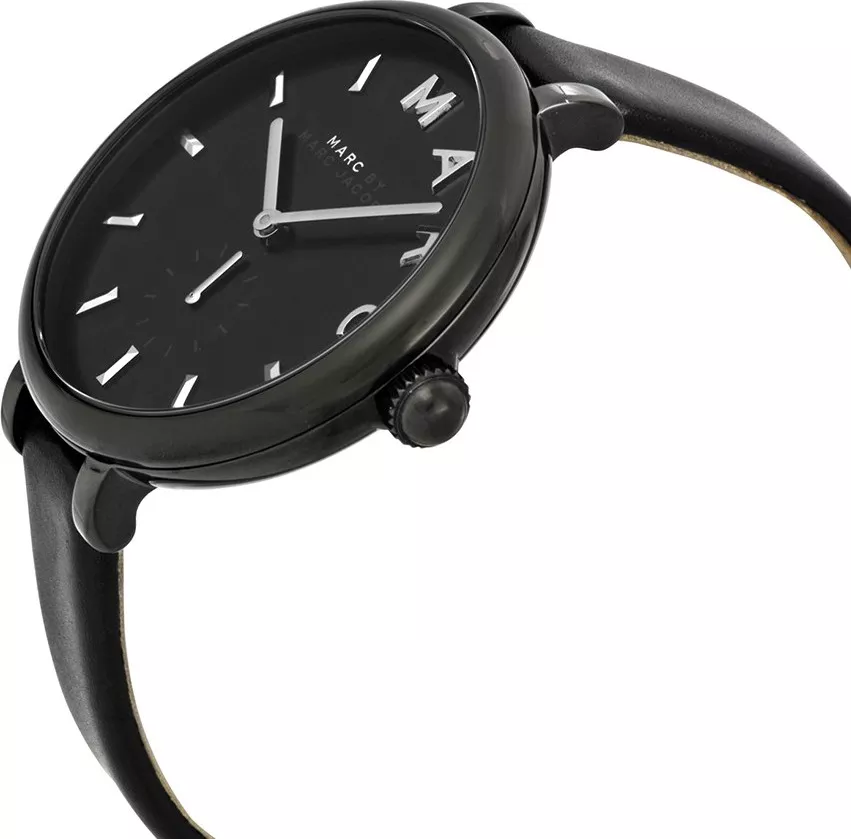 Marc Jacobs Women's Sally Black Leather Watch 36MM