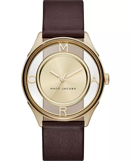 Marc Jacobs Tether Burgundy Leather Watch 36mm