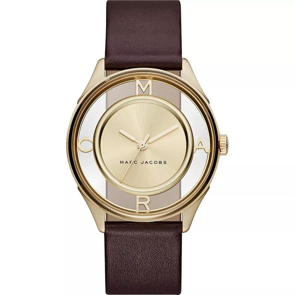 Marc Jacobs Tether Burgundy Leather Watch 36mm
