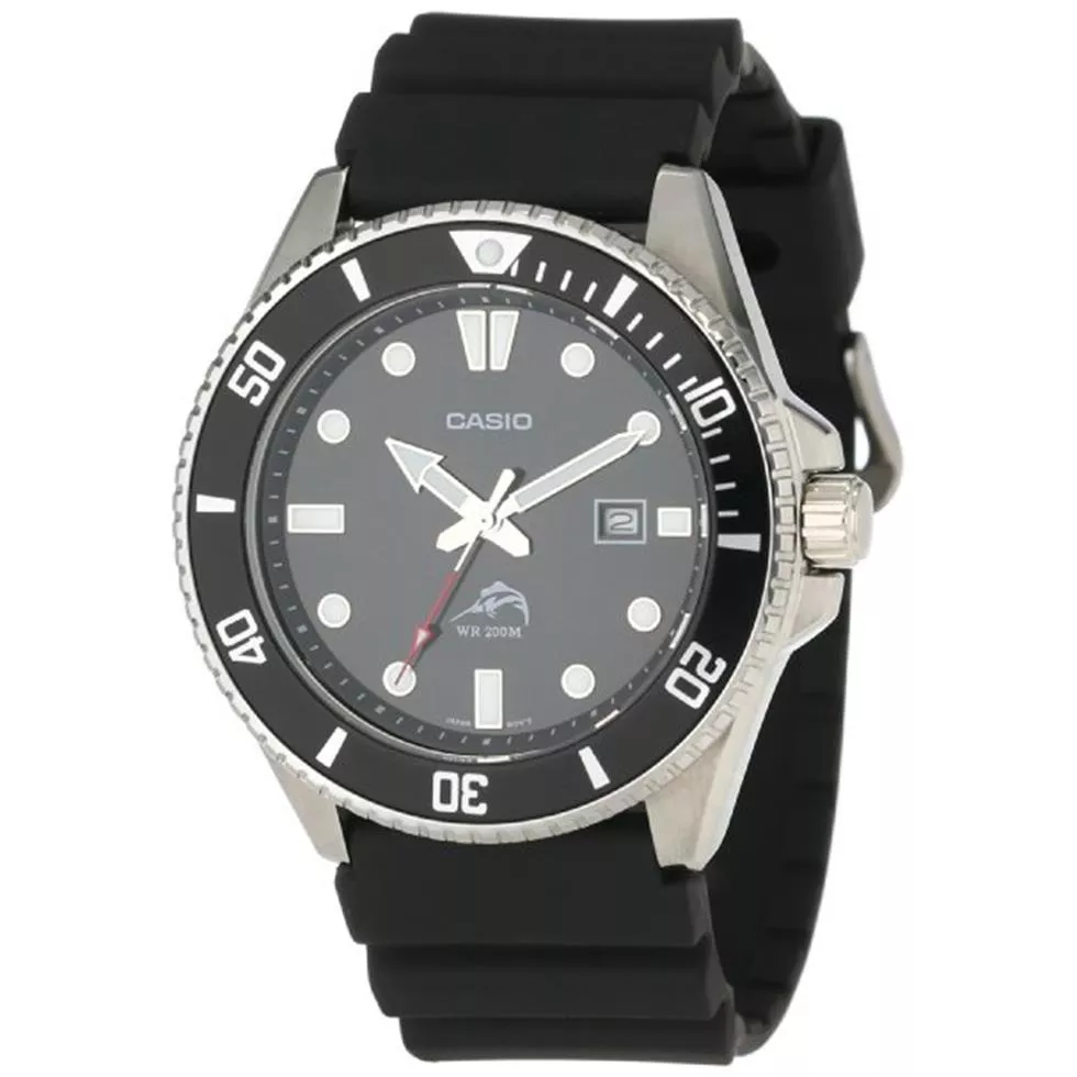 Men's  Black Analog Anti Reverse Bezel Watch