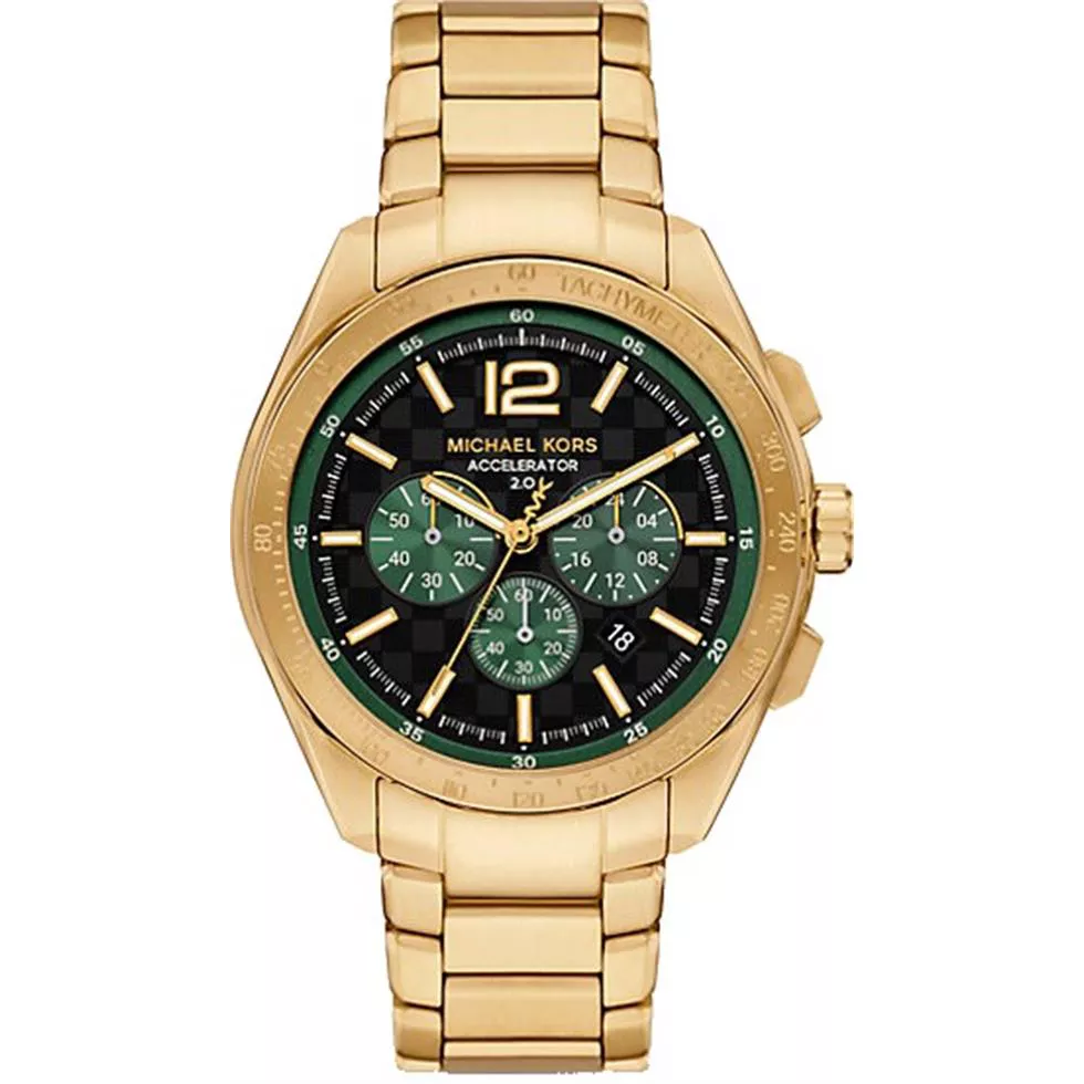 Michael Kors Accelerator 2.0 Gold Tone Watch 44mm