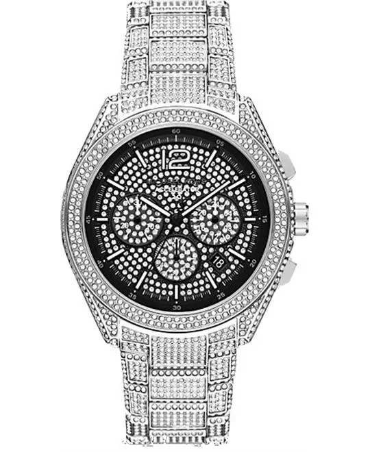 Michael Kors Accelerator Silve Tone 2.0 Pavé Watch 44mm