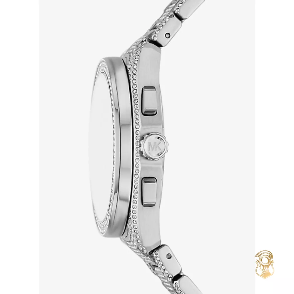 Michael Kors Accelerator Silve Tone 2.0 Pavé Watch 44mm