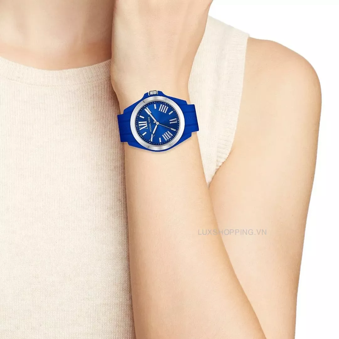 Michael Kors Bradshaw Silicone Blue Watch 40mm