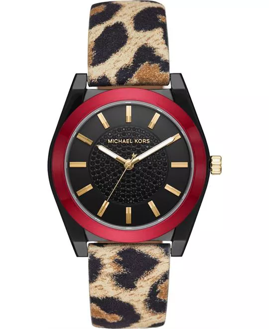 Michael Kors Channing Leopard-Print Watch 40mm