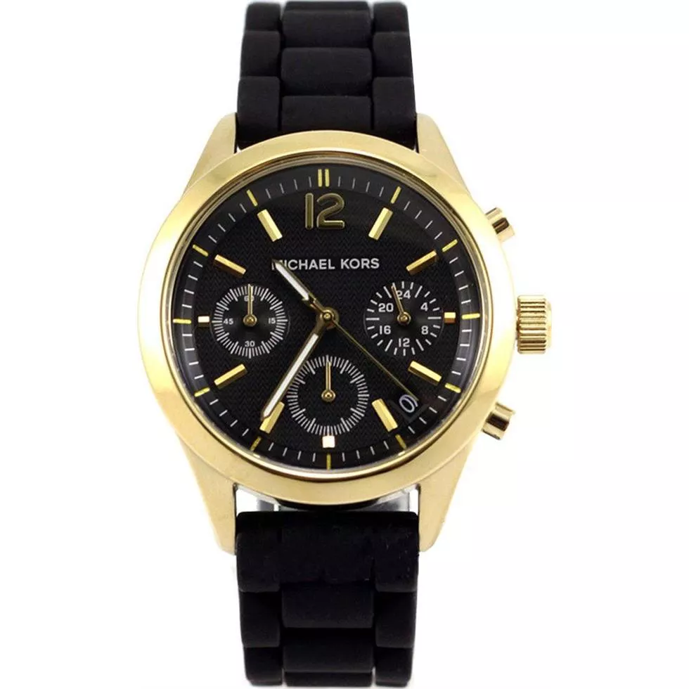 Michael Kors Jet Set Silicone Black Watch 40mm