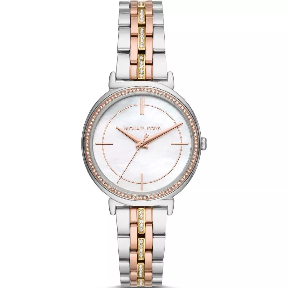 Michael Kors Cinthia Tri-Tone Watch 33mm