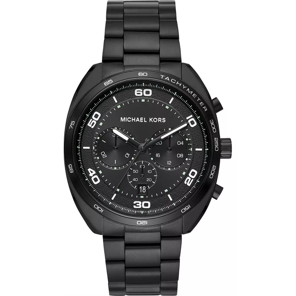 Michael Kors Dane Black IP Watch 43mm