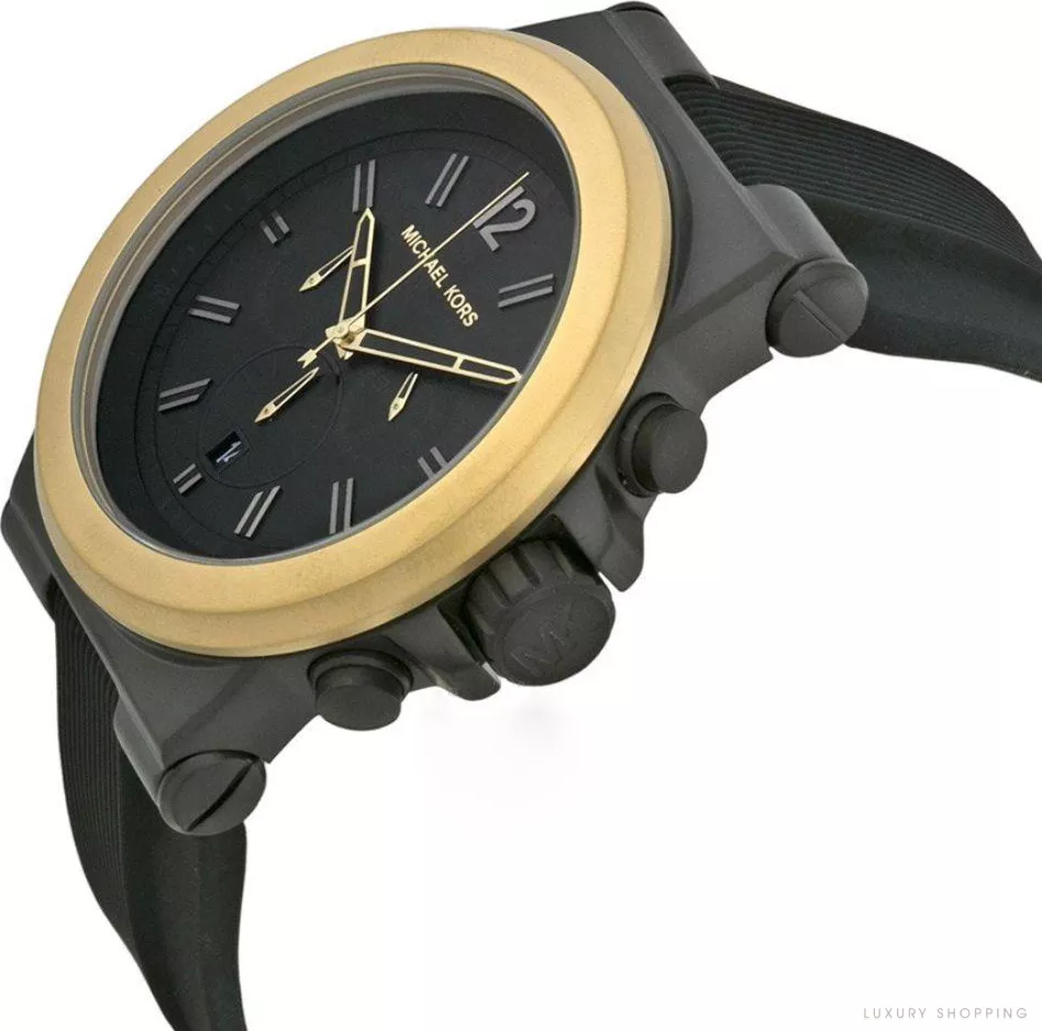Michael Kors Dylan Gunmetal Silicone Watch 48mm