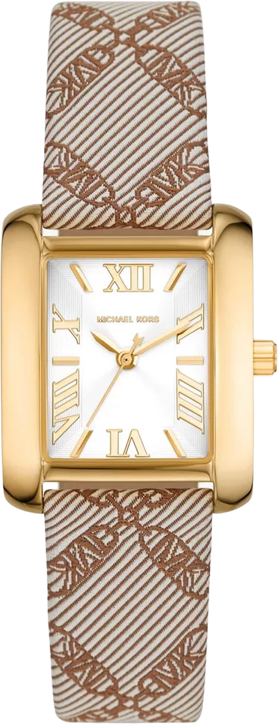 MSP: 102779 Michael Kors Emery Empire Logo Jacquard Watch 27mm 4,910,000