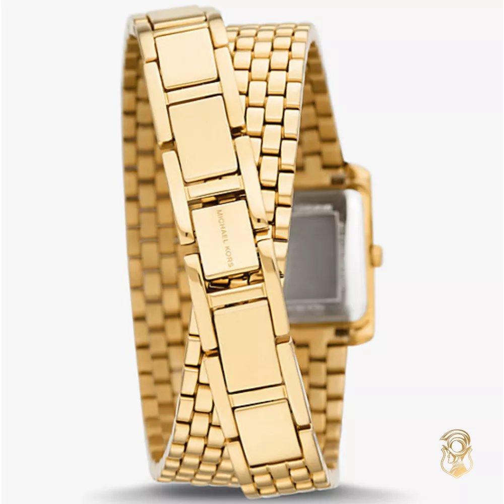 Michael Kors Emery Gold Pavé Double Wrap Watch 29mm