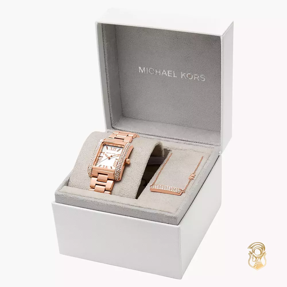 Michael Kors Emery Necklace Watch Set 33mm