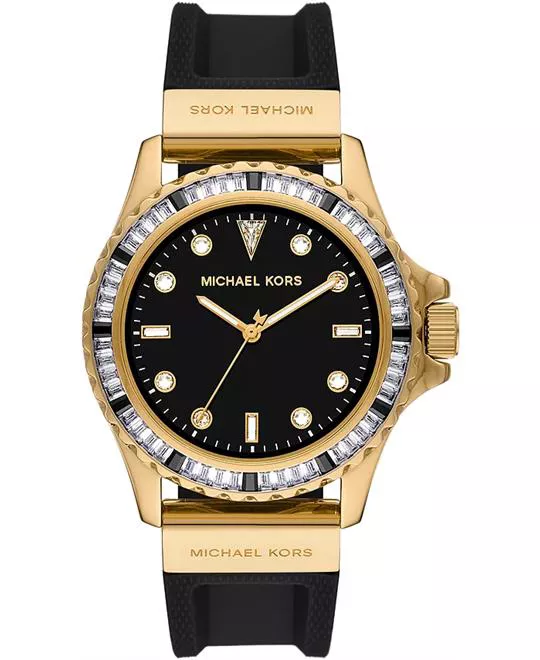 Michael Kors Everest Black Silicone Watch 42MM