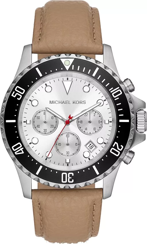MSP: 102972 Michael Kors Everest Chronograph Camel Leather Watch 45MM 7,510,000