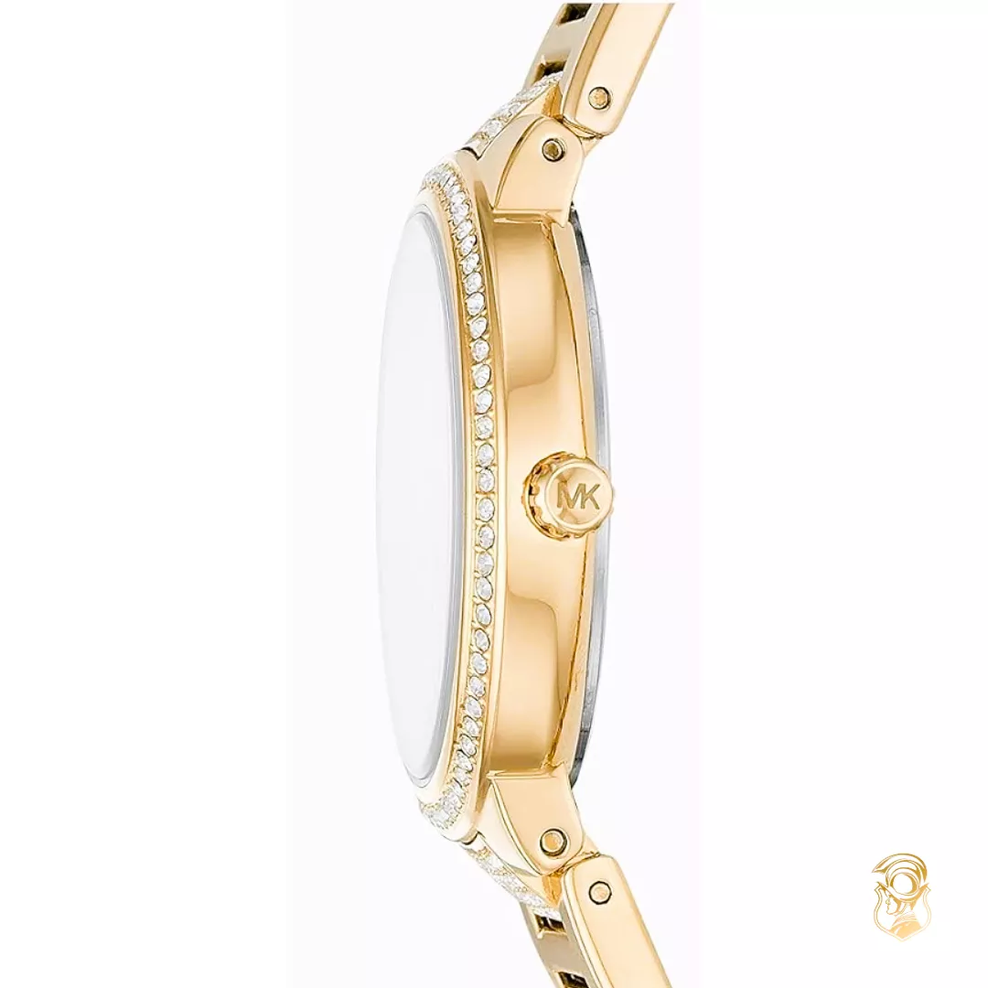 Michael Kors Gabbi Pavé Glitz Gold - Tone  Watch 33mm