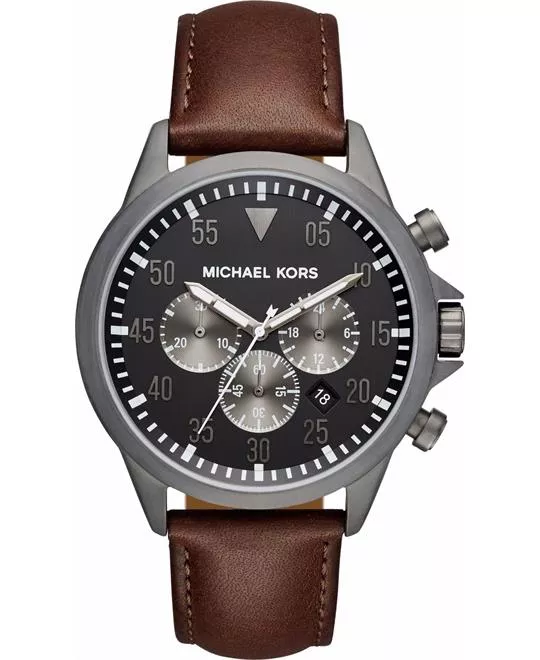 Michael Kors Gage Gunmetal Watch 45mm