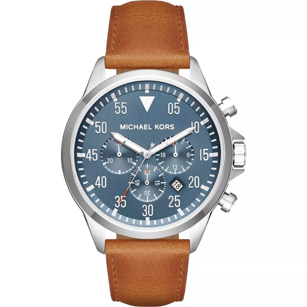 Michael Kors Gage Silver Watch 45mm
