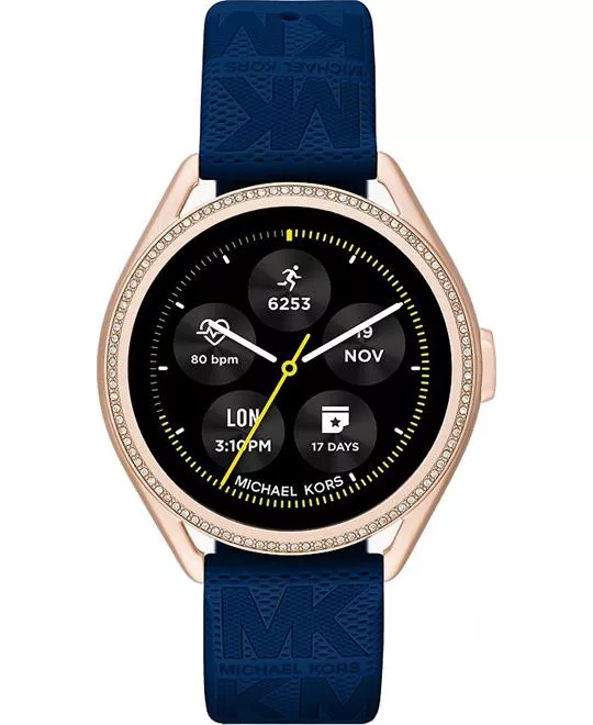 Michael Kors Gen 5E MKGO Blue Rubber Smartwatch 43mm