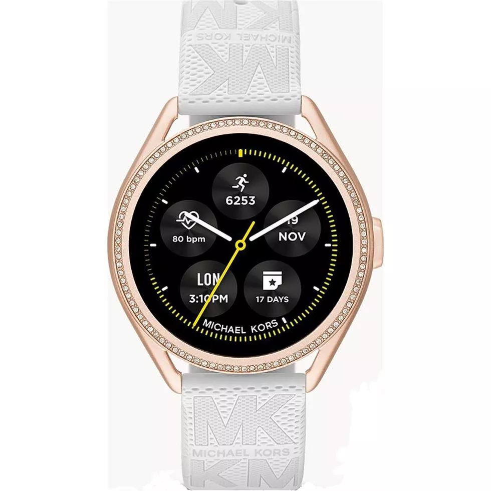 Michael Kors Gen 5E MKGO White Rubber Smartwatch 43mm
