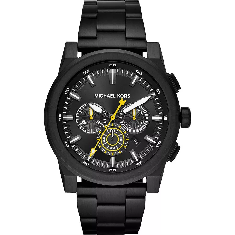 Michael Kors Grayson Black-Tone Watch 47mm