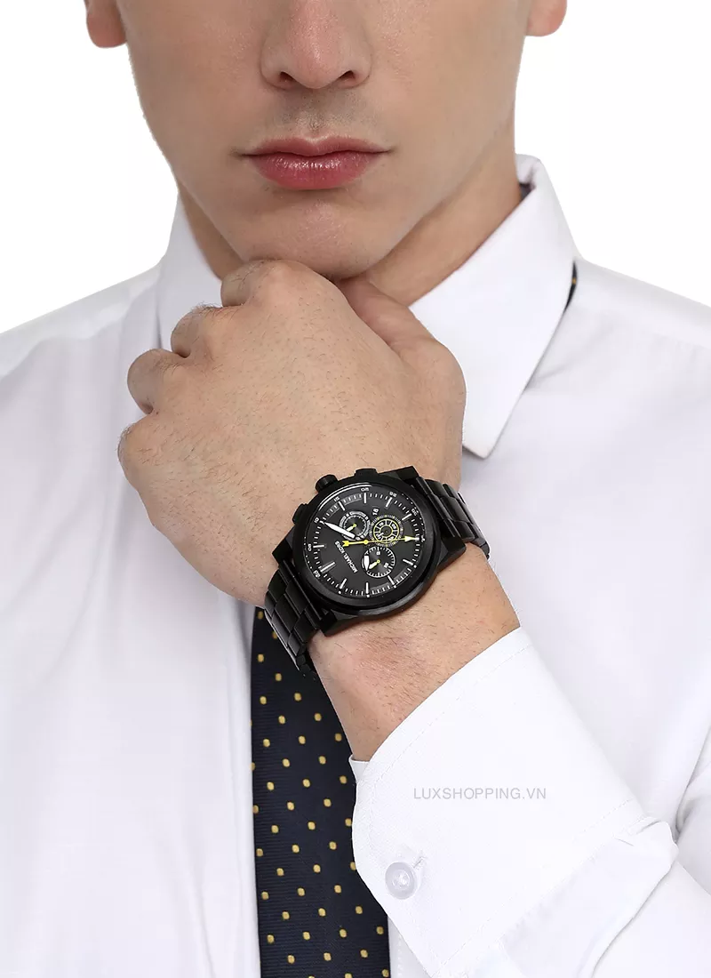 Michael Kors Grayson Black-Tone Watch 47mm