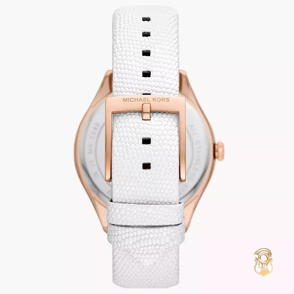 Michael Kors Harlowe White Lizard Watch 38mm