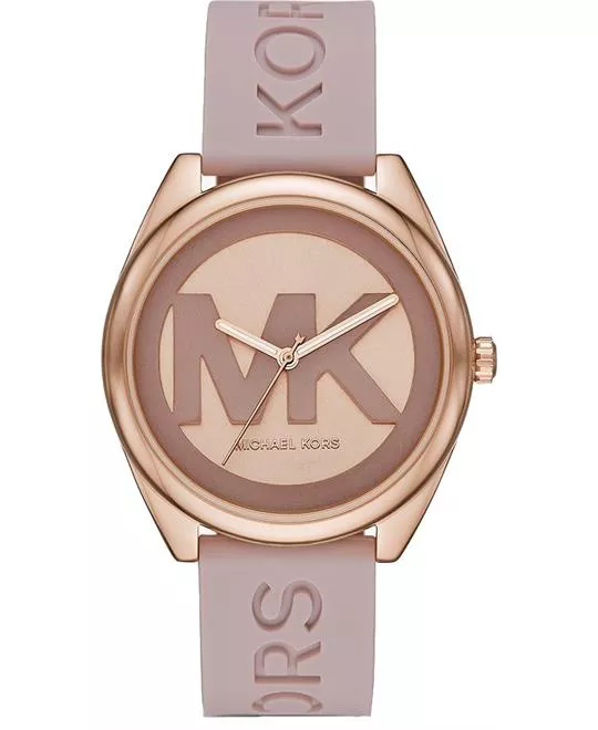 Michael Kors Janelle Pink Silicone Watch 42mm