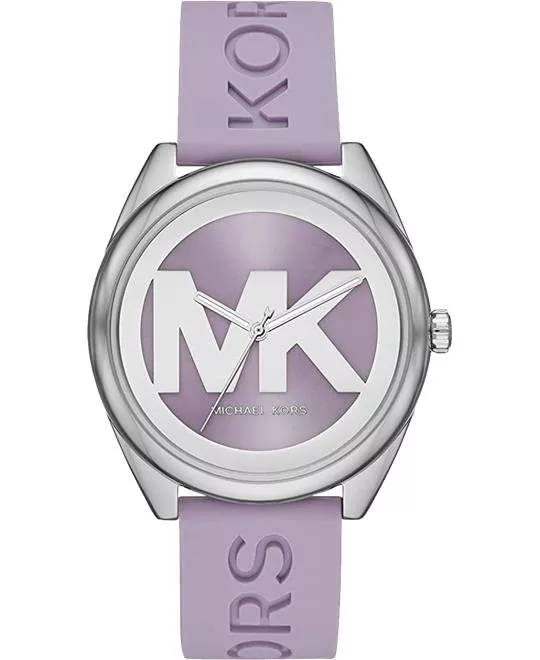 Michael Kors Janelle Lavender Silicone Watch 42mm