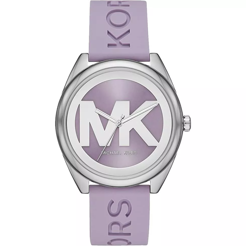 Michael Kors Janelle Lavender Silicone Watch 42mm