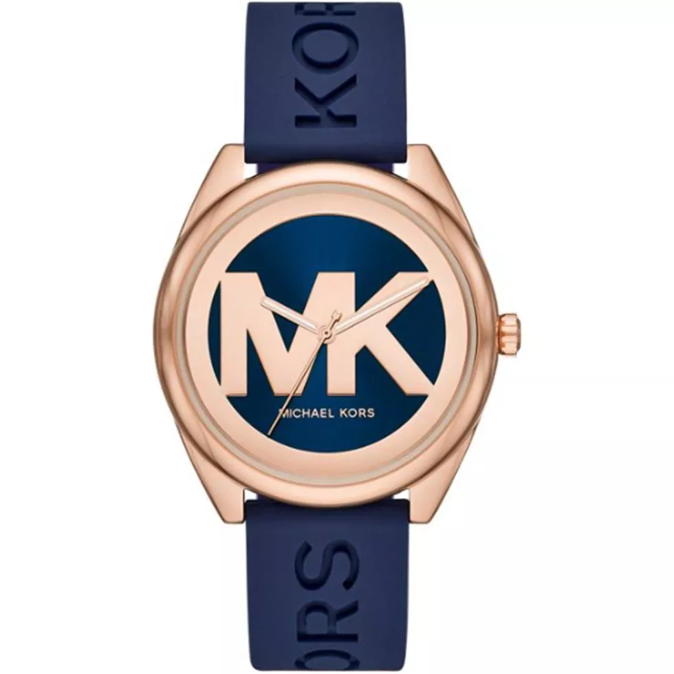 Michael Kors Janelle Navy Silicone Watch 42mm