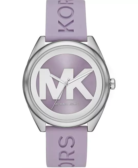 Michael Kors Janelle Three Hand Purple Dial Watch 42mm