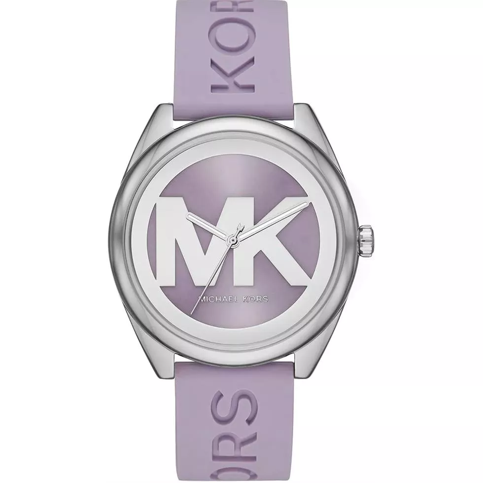 Michael Kors Janelle Three Hand Purple Dial Watch 42mm
