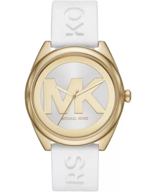 Michael Kors Janelle White Silicone Watch 42mm
