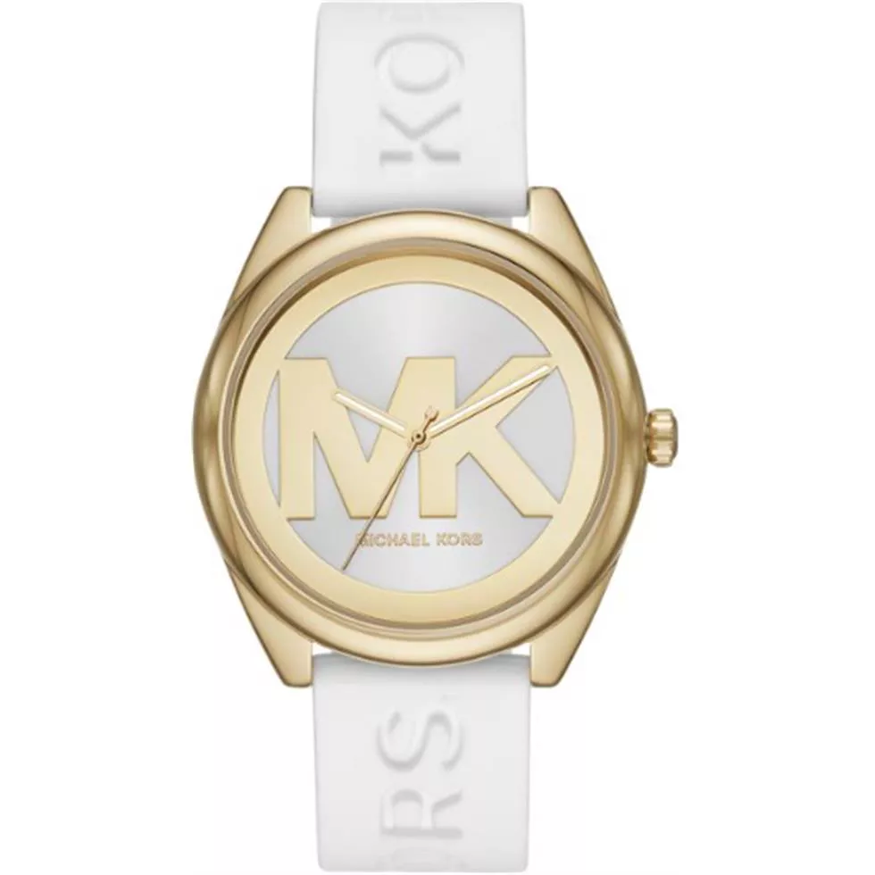 Michael Kors Janelle White Silicone Watch 42mm