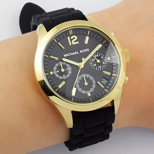 Michael Kors Jet Set Silicone Black Watch 40mm