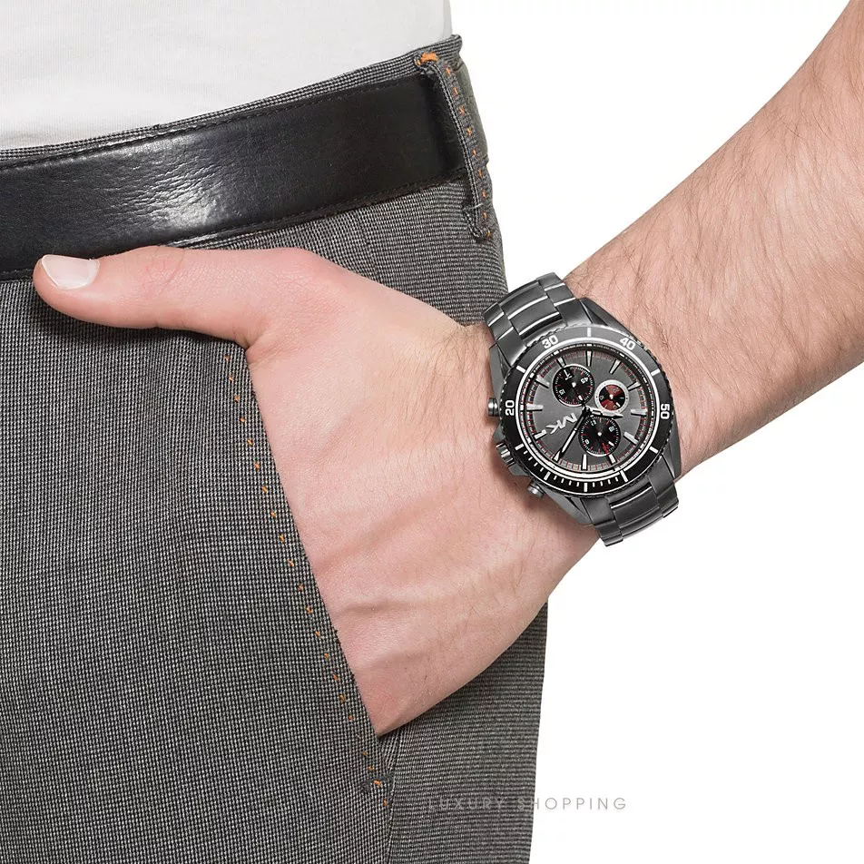 Michael Kors Jetmaster Black Ion Watch 45mm
