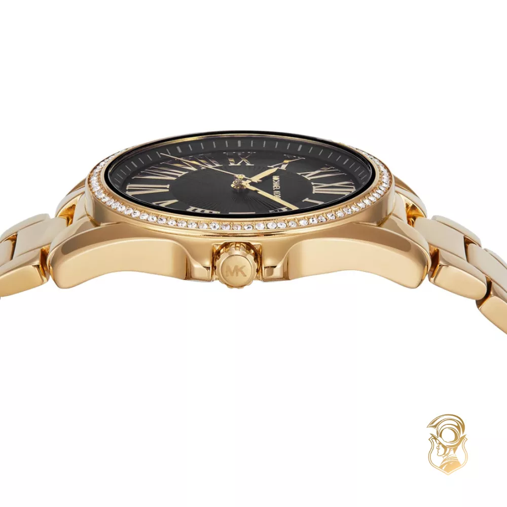Michael Kors Kaycie Pavé Gold-Tone Watch 39mm
