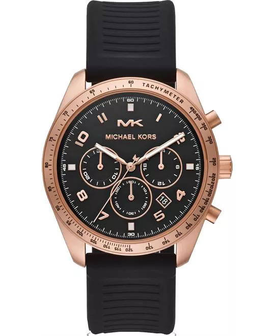 Michael Kors Keaton Rose Silicone Watch 43mm