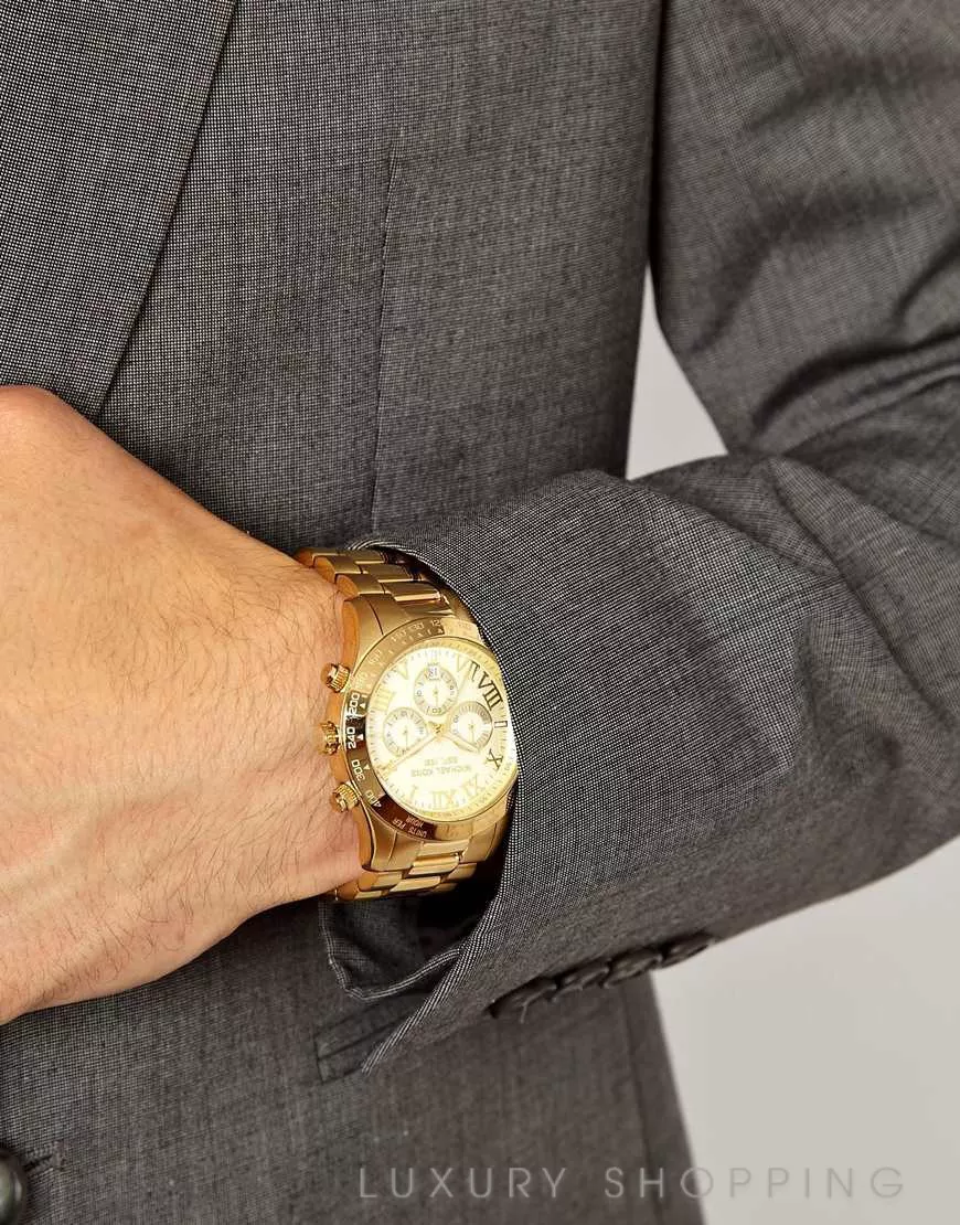 Michael Kors Layton Champagne Watch 45mm