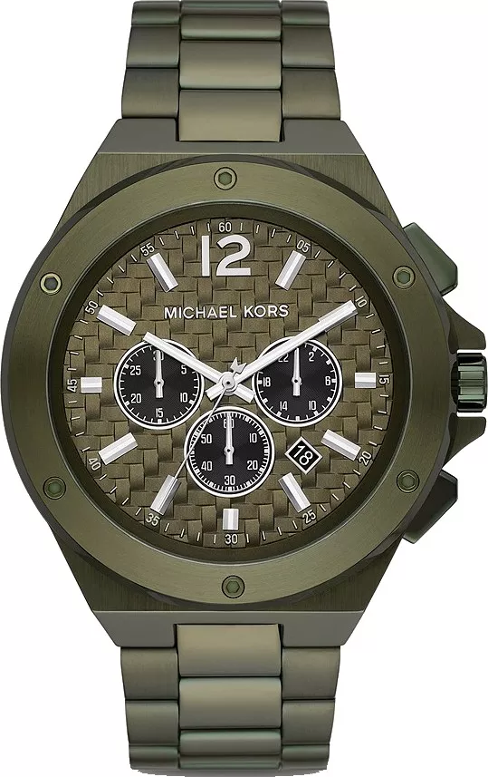 MSP: 102980 Michael Kors Lennox Chronograph Olive Watch 48MM 8,050,000