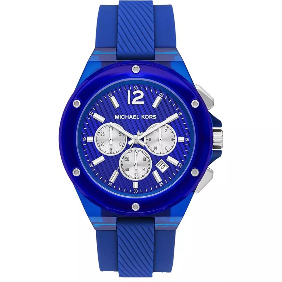 Michael Kors Lennox Chronograph Blue Watch 45mm