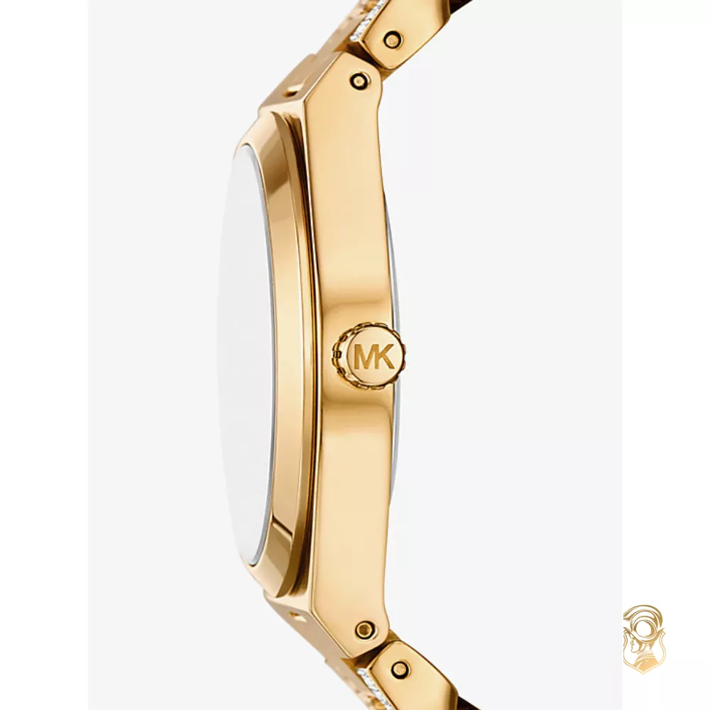 Michael Kors Lennox Gold Tone Pavé Watch 37mm