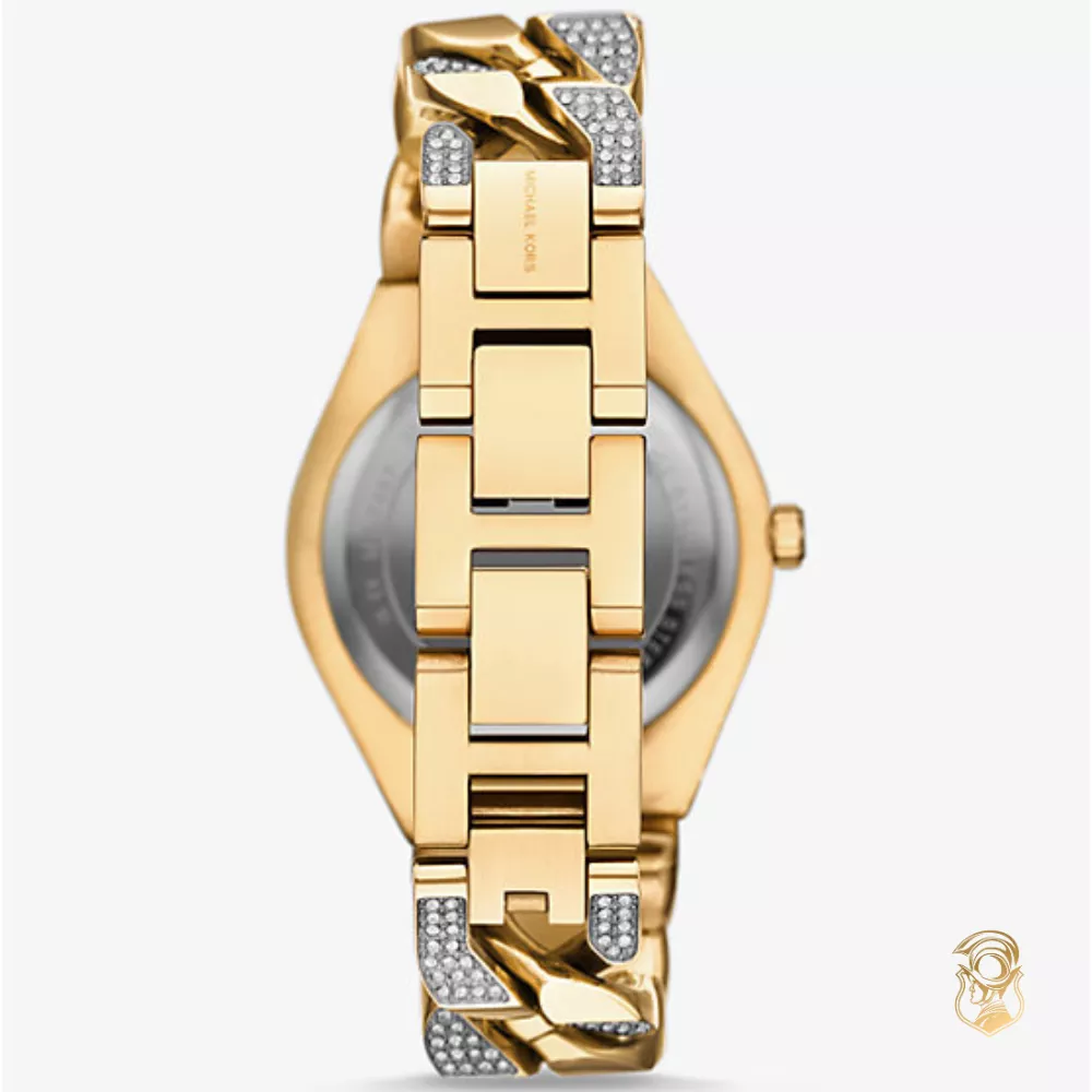 Michael Kors Lennox Gold Tone Pavé Watch 37mm