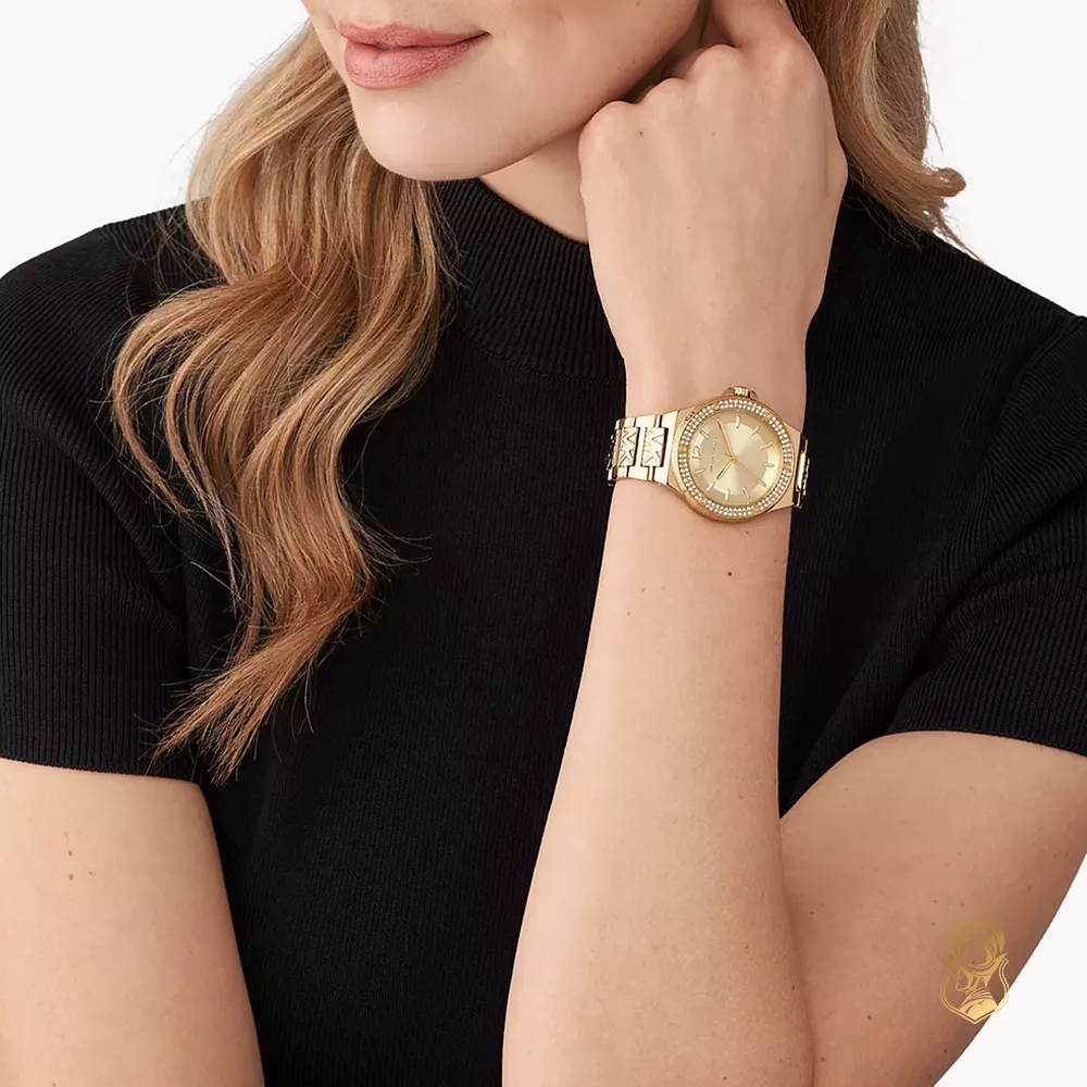 Michael Kors Lennox Gold Tone Watch 37mm