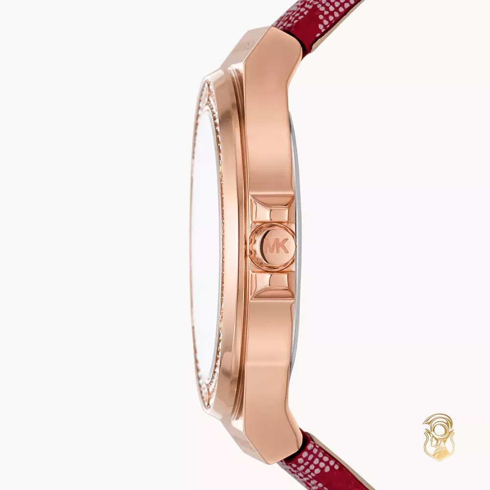 Michael Kors Lennox Pavé Red Logo Watch 37mm